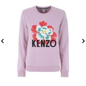KENZO Paris Pink Flower Sweatshirt, Size S